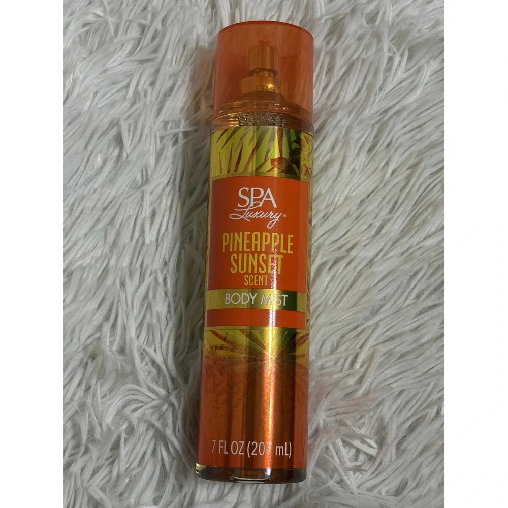 Spa Luxury Pineapple Sunset Scent Body Wash, Body Mist, Body Lotion Set/3
